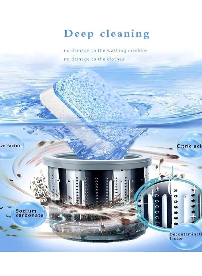Generic - Washing Machine Cleaning Tablets – 12 Effervescent Capsules for Automatic and Manual Washers – Suitable for Front-Load and Top-Load Machines – Deep Cleaner for Removing Deposits and Accumulated Dirt – Washer Drum Sanitizer with Germ and Bacteria Elimination – Effective Tub Cleaner with Deodorizing Features - Image 1