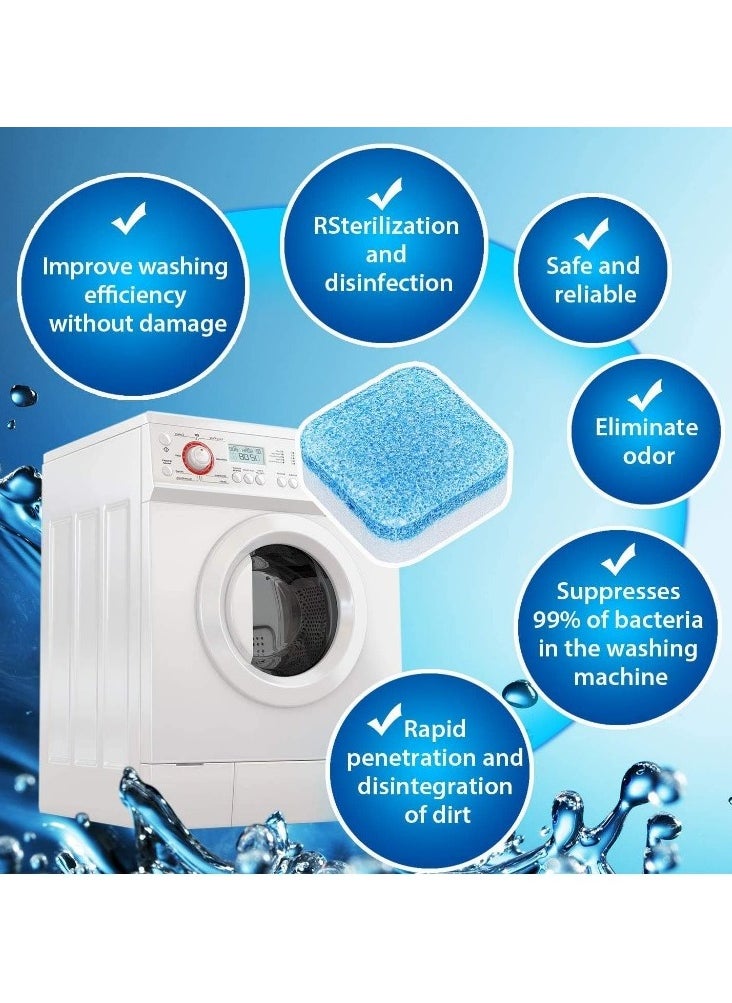 Generic - Washing Machine Cleaning Tablets – 12 Effervescent Capsules for Automatic and Manual Washers – Suitable for Front-Load and Top-Load Machines – Deep Cleaner for Removing Deposits and Accumulated Dirt – Washer Drum Sanitizer with Germ and Bacteria Elimination – Effective Tub Cleaner with Deodorizing Features - Image 1