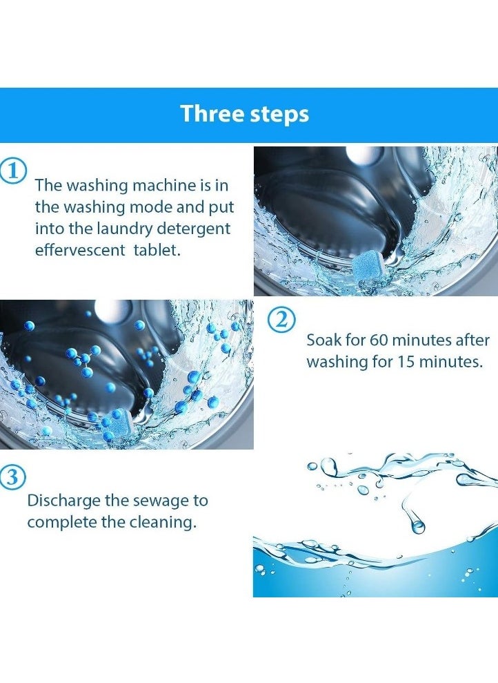 Generic - Washing Machine Cleaning Tablets – 12 Effervescent Capsules for Automatic and Manual Washers – Suitable for Front-Load and Top-Load Machines – Deep Cleaner for Removing Deposits and Accumulated Dirt – Washer Drum Sanitizer with Germ and Bacteria Elimination – Effective Tub Cleaner with Deodorizing Features - Image 1