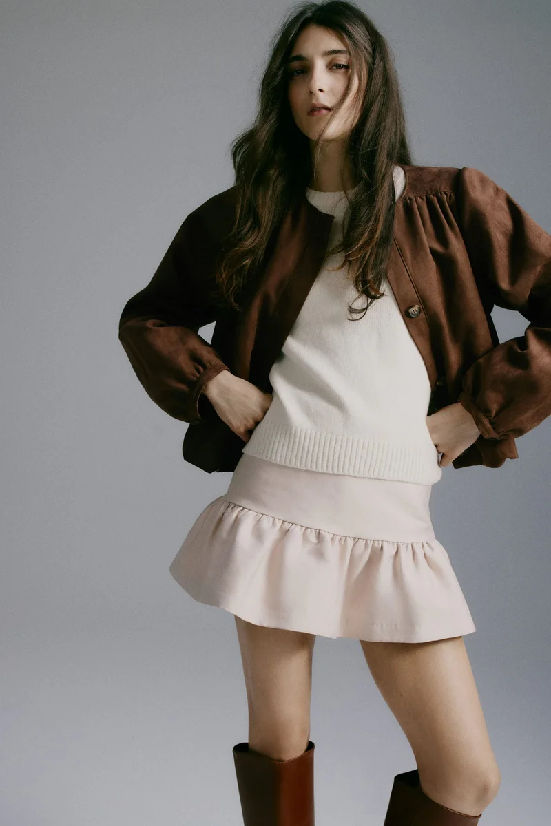 اتش اند ام جاكيت فضفاض من التويل