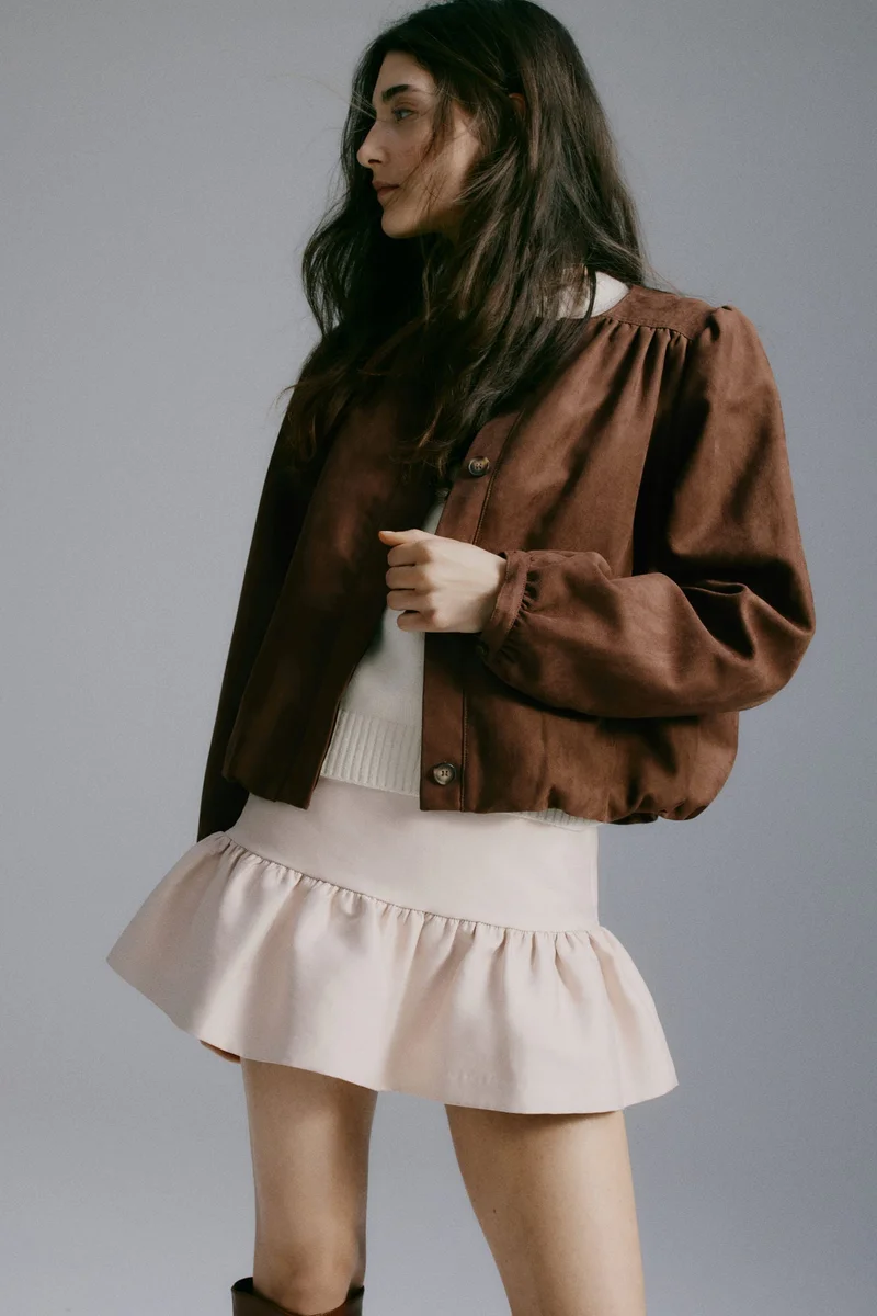 اتش اند ام جاكيت فضفاض من التويل