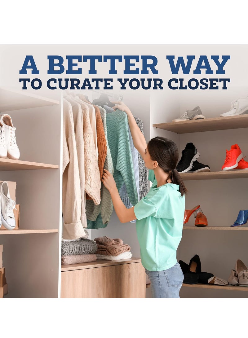 50 Pieces Non-Slip Velvet 360 Degree Swivel Hangers Set Black - Image 5