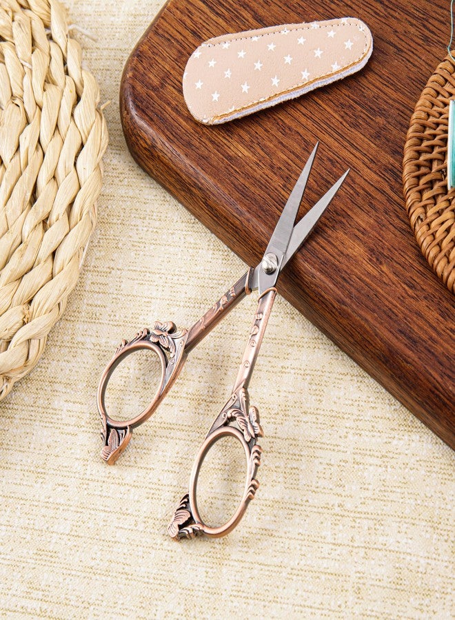 GLEXAL Small Craft Scissors with Cover, Comfortable Handles With Beautiful Butterfly Decos and Sharp Tips, Tools for Crochet, Embroidery,Sewing - Image 4
