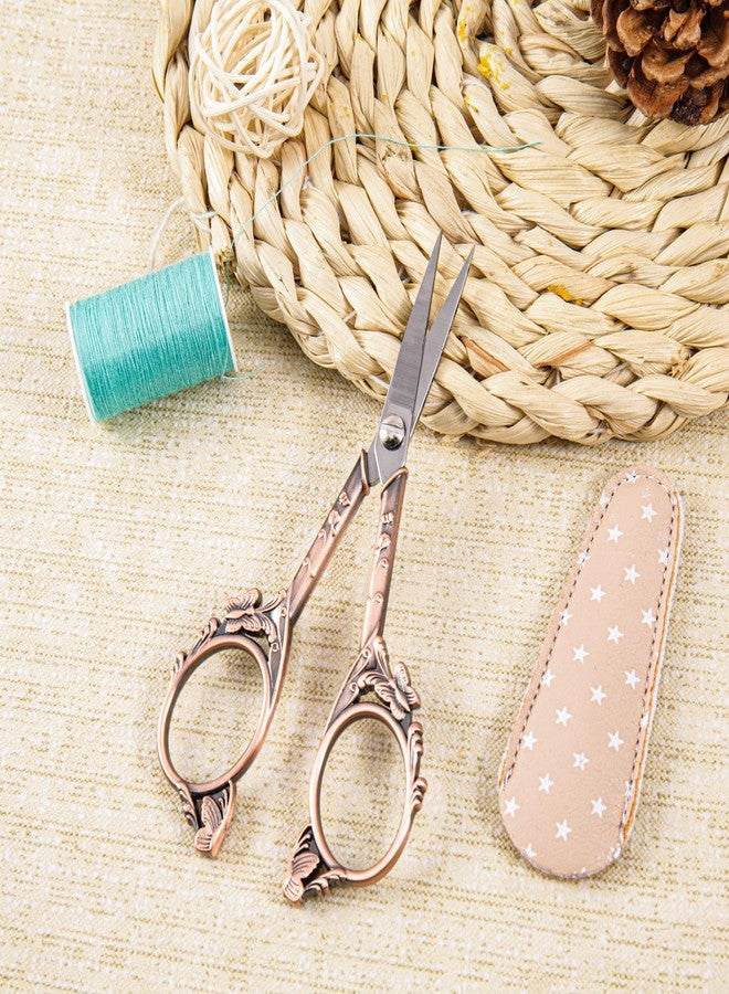 GLEXAL Small Craft Scissors with Cover, Comfortable Handles With Beautiful Butterfly Decos and Sharp Tips, Tools for Crochet, Embroidery,Sewing - Image 2