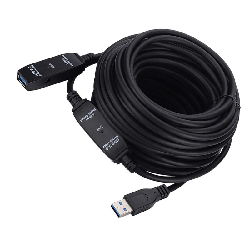 كابل تمديد USB 3.0 بطول 20 متر - مكرر إشارة لنقل البيانات بسرعة عالية 5 جيجابت في الثانية لاتصال مستقر - تدريع معزز لمحطات العمل وخوادم الرف وكاميرات المراقبة وأنظمة نقاط البيع - Image 5