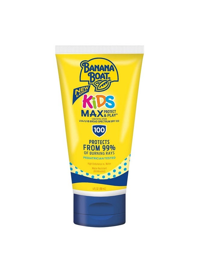 BANANA BOAT Spf100 Kids Max Protect & Play Lotion 4 Ounce (118Ml) (Pack Of 3)  - Image 1
