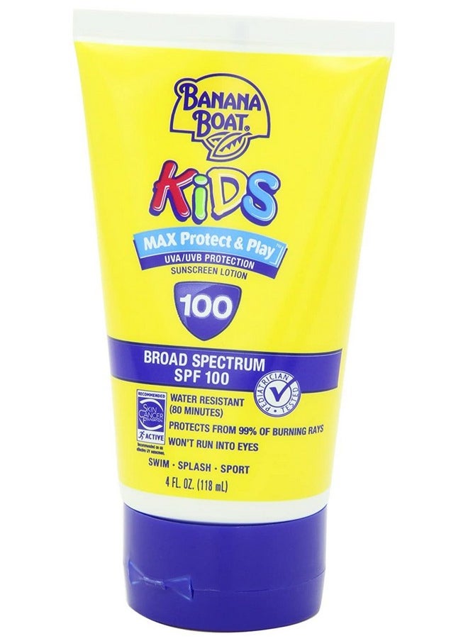 BANANA BOAT Spf100 Kids Max Protect & Play Lotion 4 Ounce (118Ml) (Pack Of 3)  - Image 5