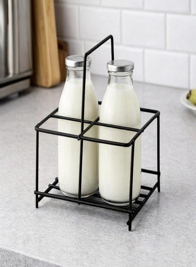 OGFC 58893 Milk Bottle Holder/Bottle Rack/Milk Stand (4 Bottle) - Black - Image 1