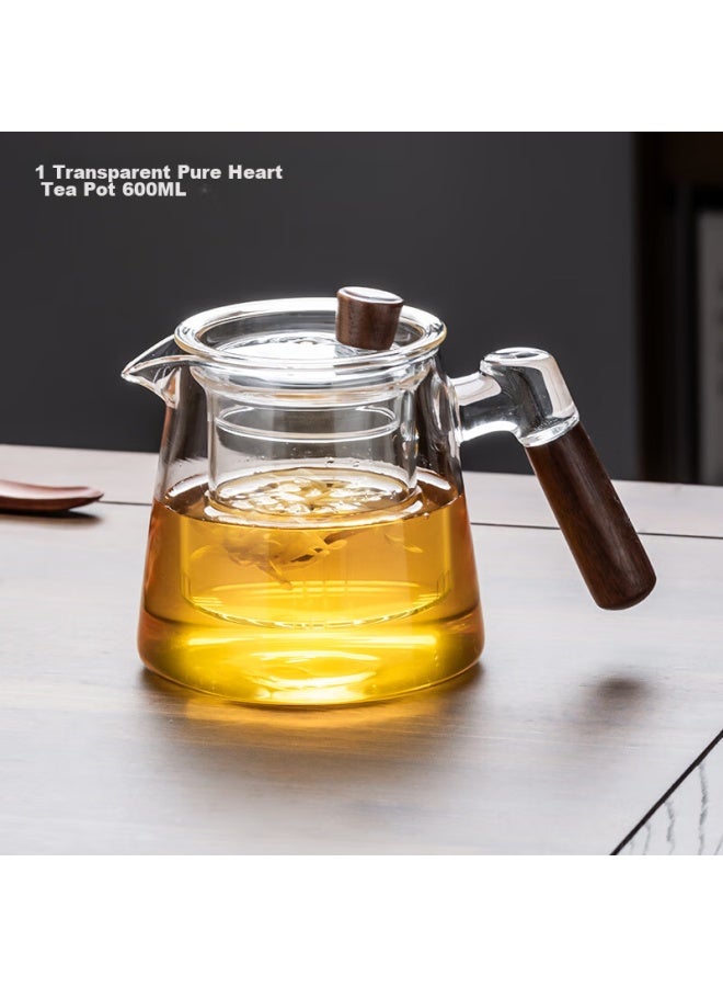 Gianxi Glass Tea Infuser Set With Filter, Heat-resistant High Borosilicate Glass Tea Pot, 3-piece Set For Home Use, 590ml - Image 4