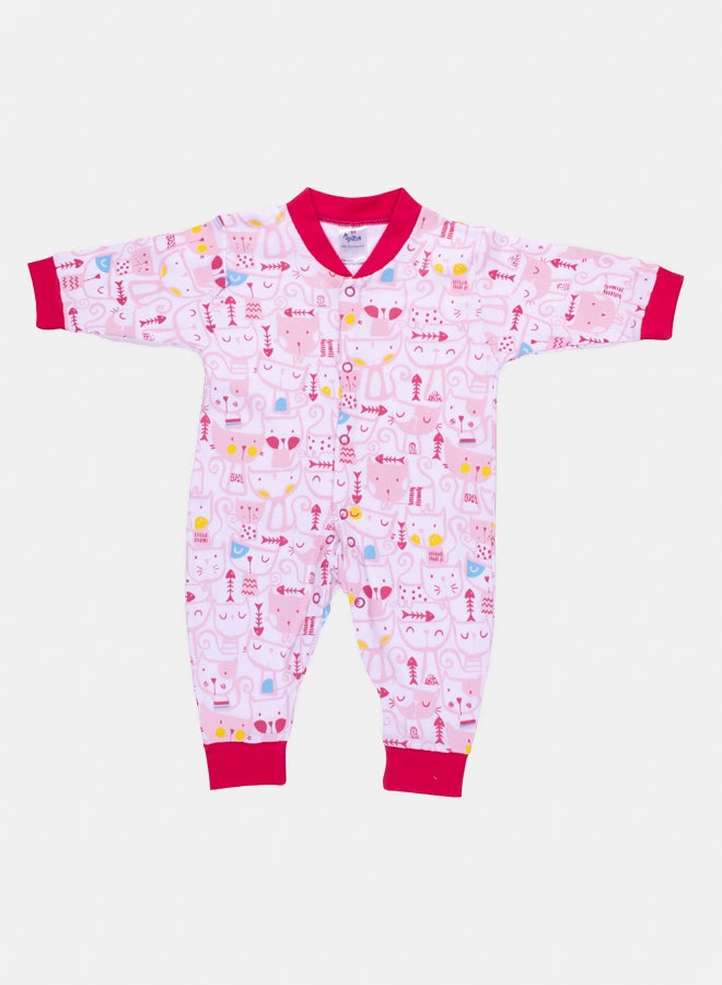 Papillon Cats printed baby Jumpsuit