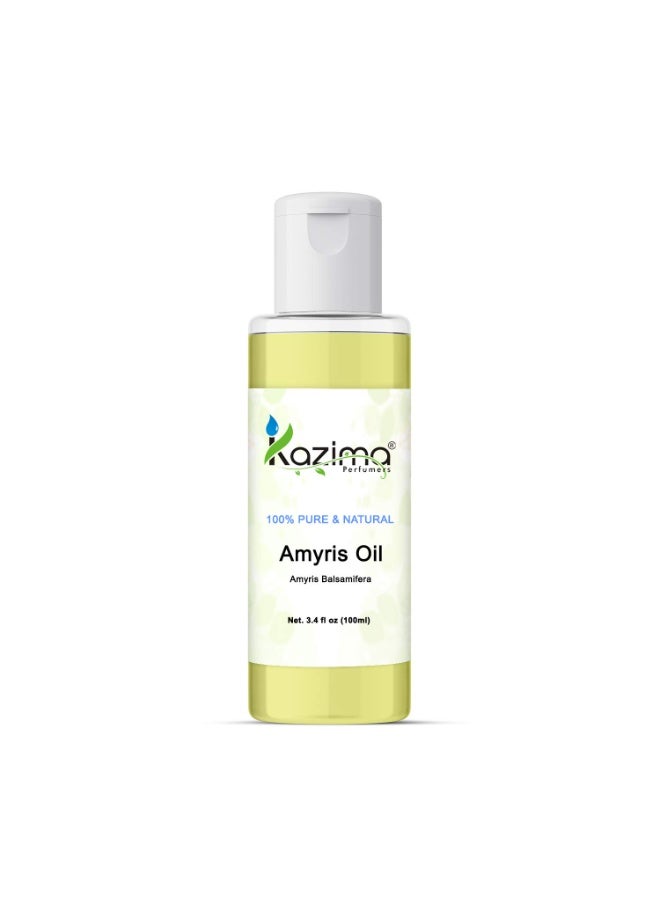 KAZIMA Amyris Essential Oil - 100% Pure Natural & Undiluted For Skin care & Hair care (100ml) - Image 1