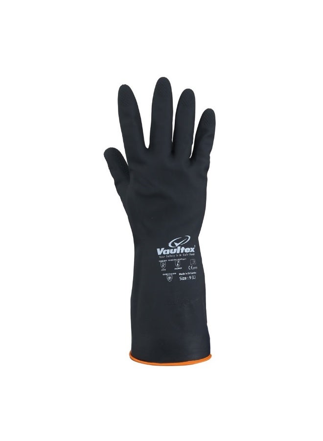 Vaultex Vaultex BER latex Rubber gloves Color Black, Size M, 80gm/Pair, 1Pair/Pack  - Image 1