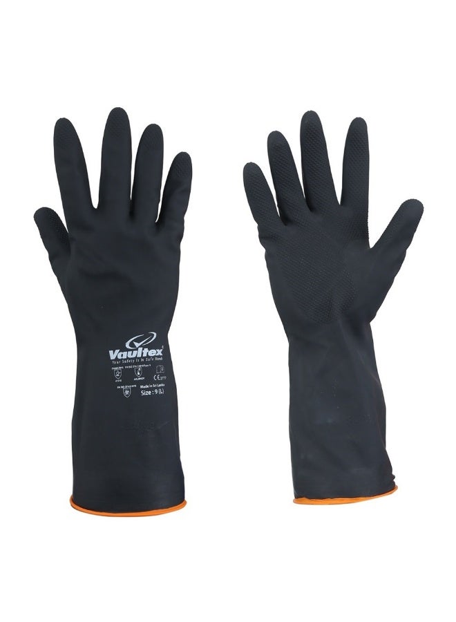 Vaultex Vaultex BER latex Rubber gloves Color Black, Size M, 80gm/Pair, 1Pair/Pack  - Image 3