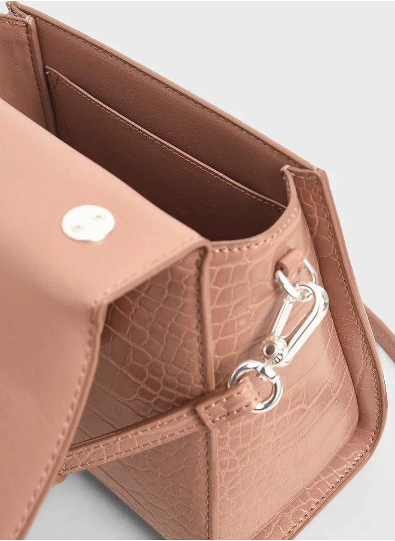 Charles & Keith Charles & Keith Clock Effect Structured Sculpture Bag  - Image 4