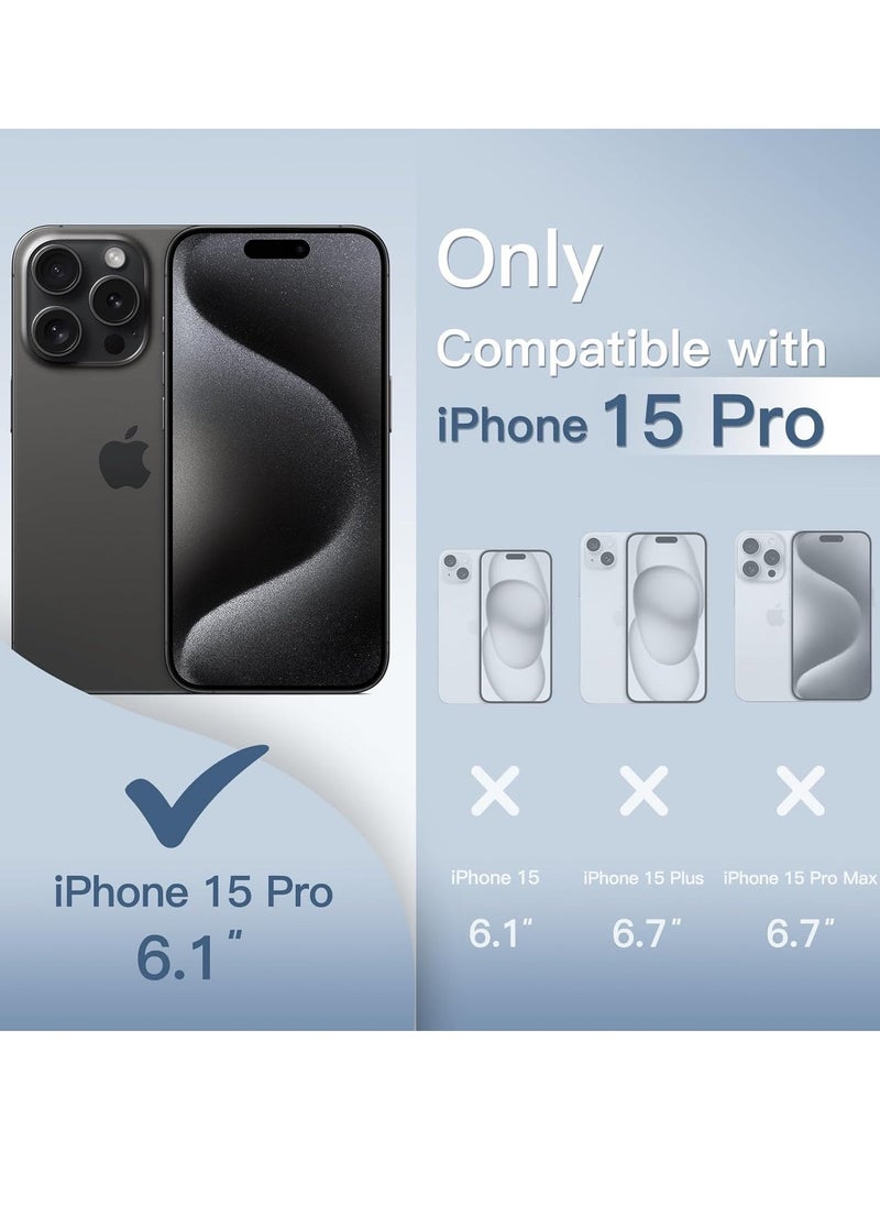 ELTRAZONE Ultra Slim Case for iPhone 15 Pro 6.1-Inch – 0.35mm Thin, Camera Lens Cover Full Protection, Lightweight Matte Finish PP Hard Minimalist Case, Supports Wireless Charging (Black Titanium) - Image 2