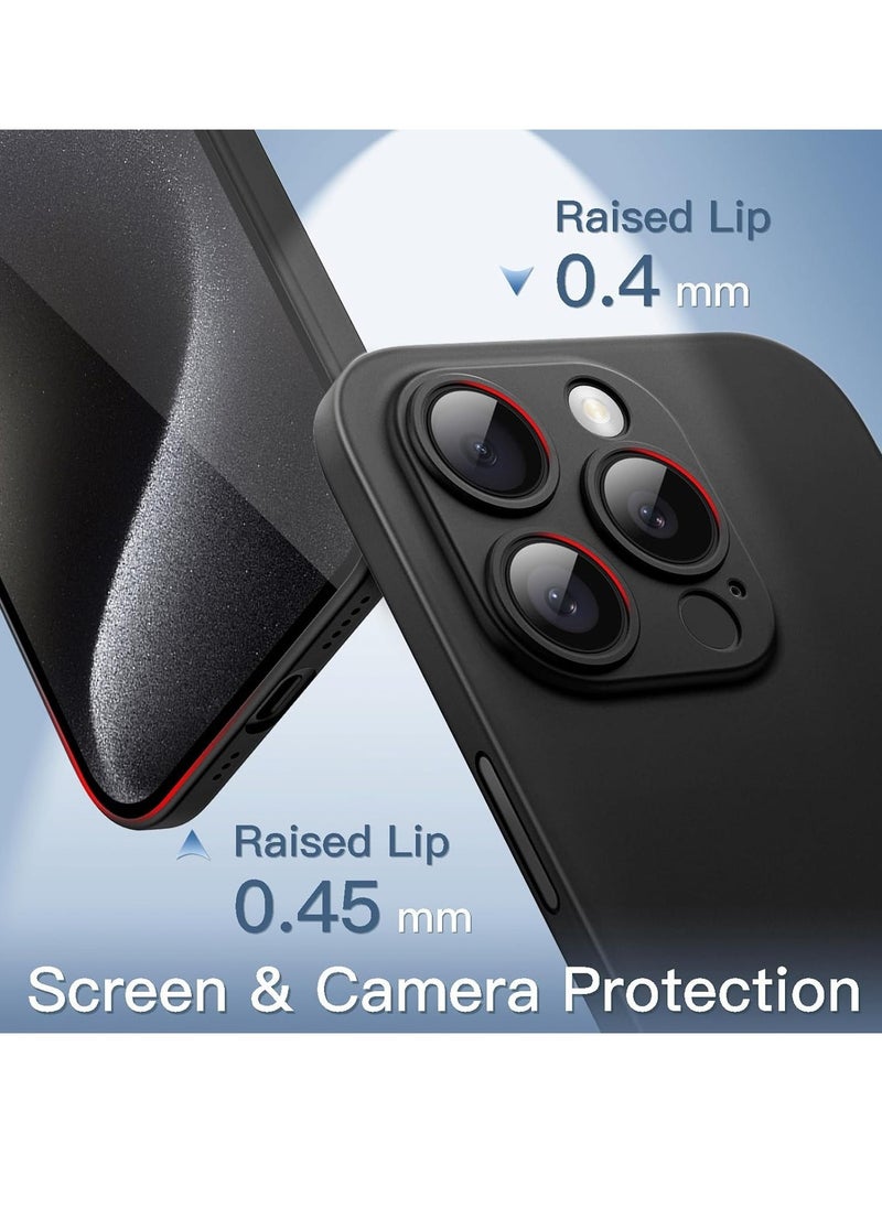 ELTRAZONE Ultra Slim Case for iPhone 15 Pro 6.1-Inch – 0.35mm Thin, Camera Lens Cover Full Protection, Lightweight Matte Finish PP Hard Minimalist Case, Supports Wireless Charging (Black Titanium) - Image 4