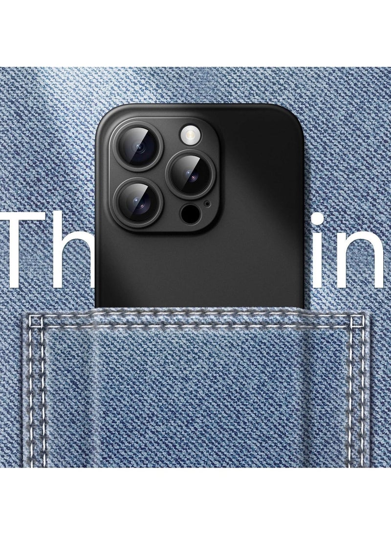 ELTRAZONE Ultra Slim Case for iPhone 15 Pro 6.1-Inch – 0.35mm Thin, Camera Lens Cover Full Protection, Lightweight Matte Finish PP Hard Minimalist Case, Supports Wireless Charging (Black Titanium) - Image 5