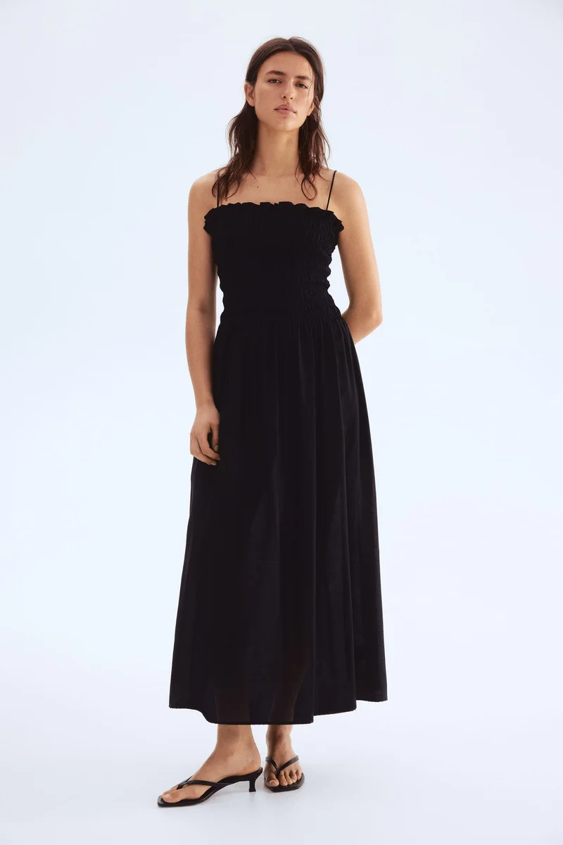 H&M Smocked-bodice strappy dress