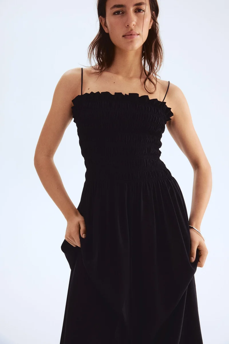 H&M Smocked-bodice strappy dress