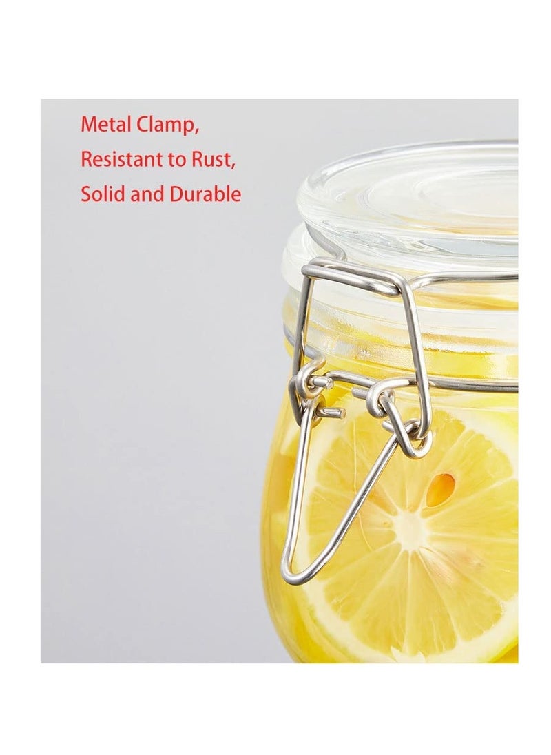 2 food glass storage bottles with airtight jars 1000ml
