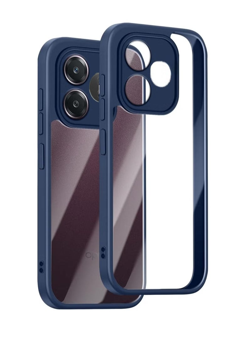 Bumper Protective Case for Realme Gt6/Gt6 Pro/Gt Neo 6 Se Silicone TPU Bumper Ultra Durable Ultra-Safe Camera Optimum Solution (Blue)