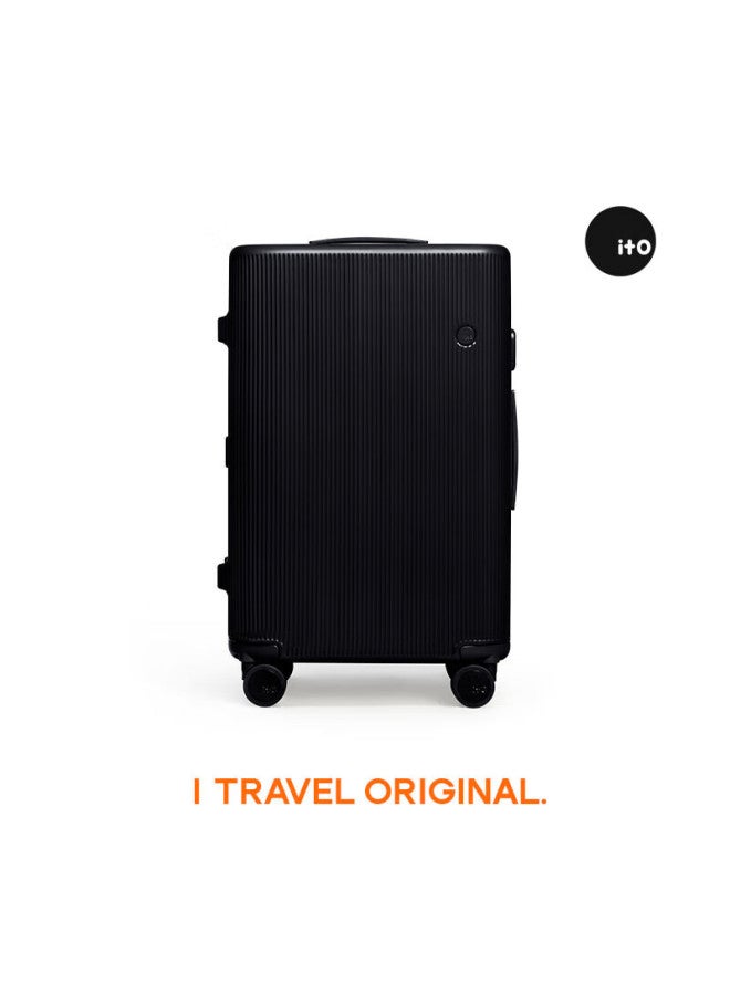 Ito Luggage Pistachio Large Capacity Business Suitcase, Trolley Case For Men And Women, Check-in Suitcase, Charcoal Black, 24 Inches - Image 1