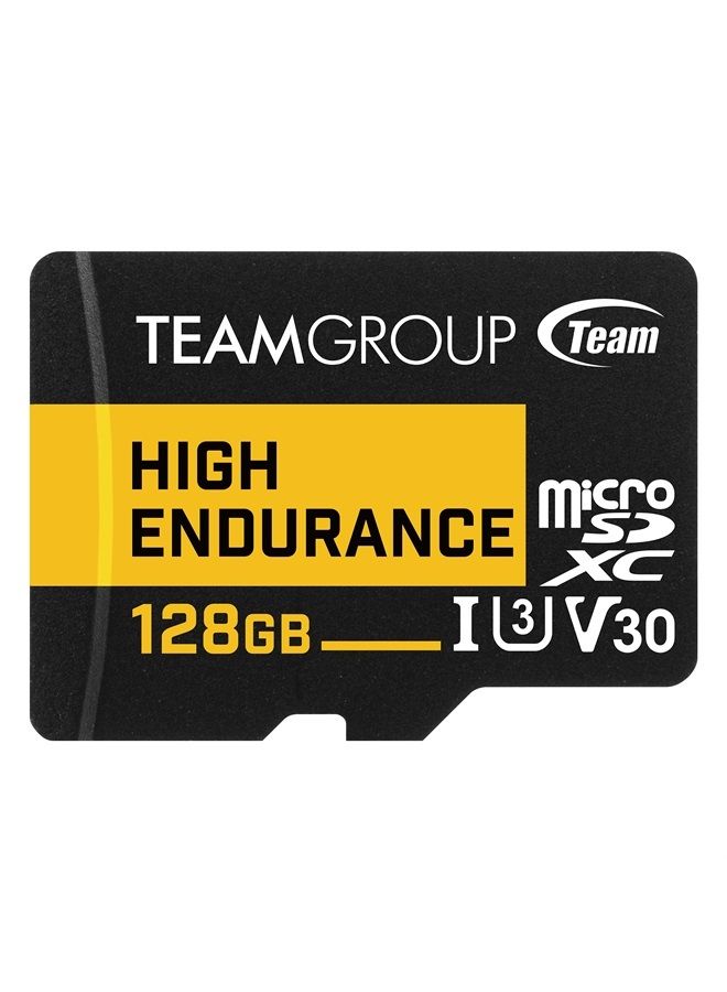 TeamGroup HIGH ENDURANCE 128GB Micro SDXC UHS-I U3 V30 4K 100MB/s(Designed for Monitoring) Stable Durable Long Lasting Flash Memory Card for Security Camera,4K&Full HD video recording THUSDX128GIV3002 - Image 1