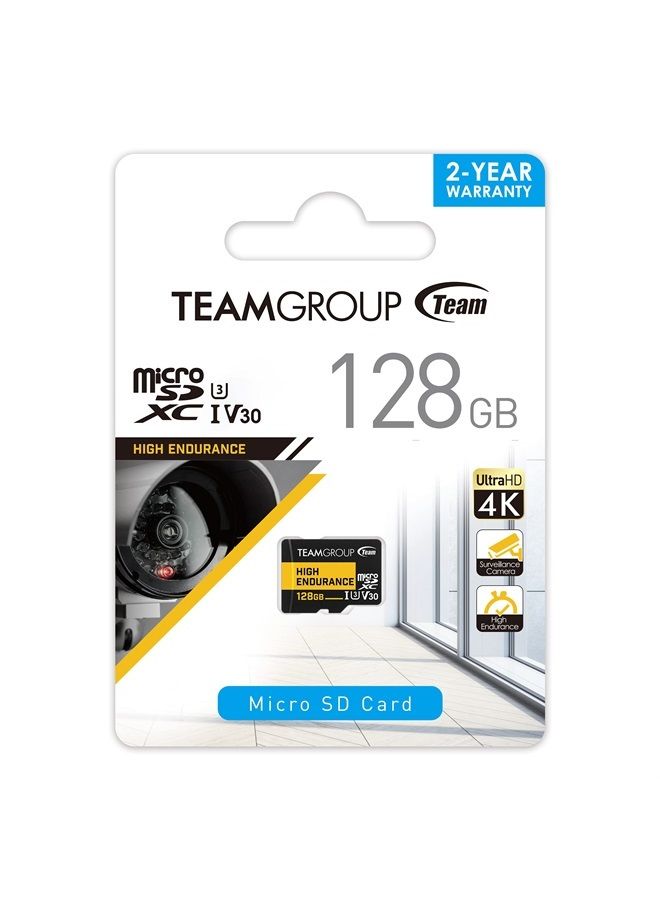 TeamGroup HIGH ENDURANCE 128GB Micro SDXC UHS-I U3 V30 4K 100MB/s(Designed for Monitoring) Stable Durable Long Lasting Flash Memory Card for Security Camera,4K&Full HD video recording THUSDX128GIV3002 - Image 3