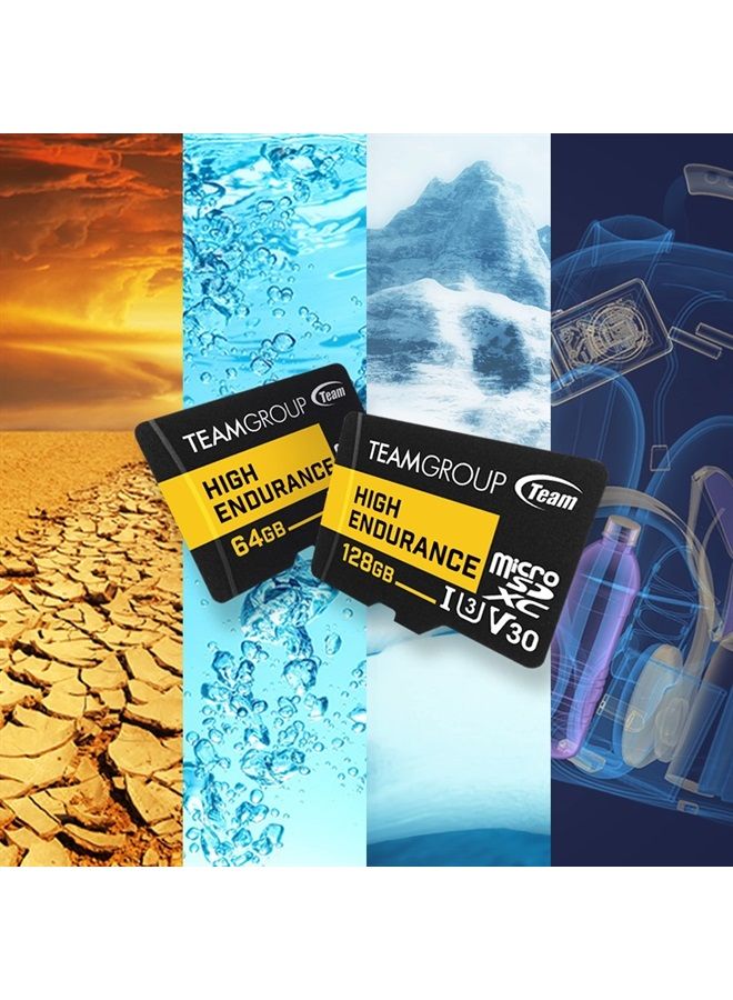 TeamGroup HIGH ENDURANCE 128GB Micro SDXC UHS-I U3 V30 4K 100MB/s(Designed for Monitoring) Stable Durable Long Lasting Flash Memory Card for Security Camera,4K&Full HD video recording THUSDX128GIV3002 - Image 2