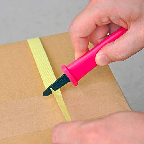 CANARY Box Opener Mini Cutter 5" [Non-Stick Coated Blade], Safety Package Opener Small Knife Tool, Safe Serrated Japanese Stainless Steel Blade, Pink, Made in JAPAN - Image 4