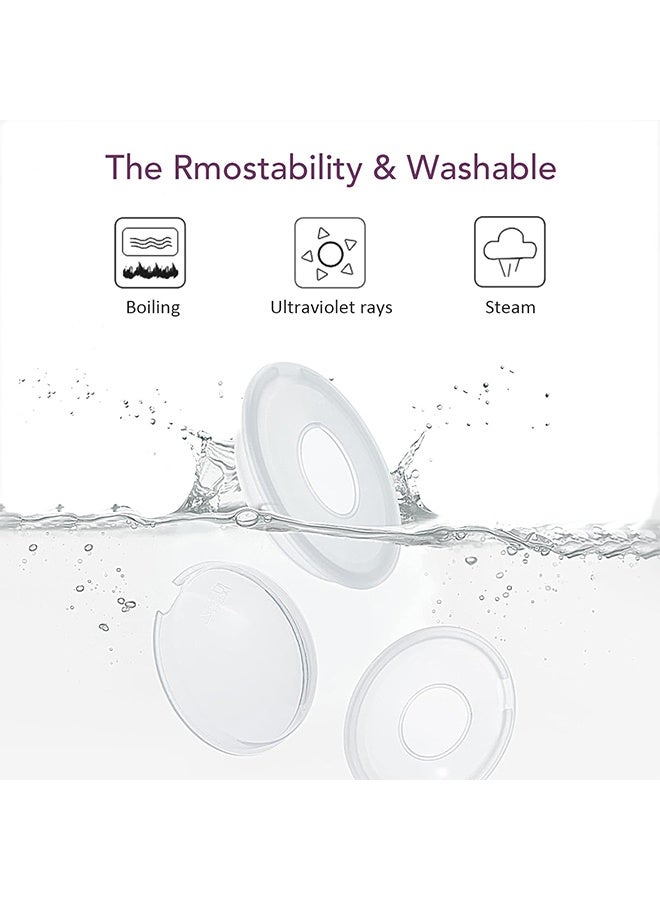Milk Collector for Breastfeeding, Breast Shell & Milk Catcher, Reusable Silicone Sore Nipples Breast Milk Saver 2PCS - Image 2