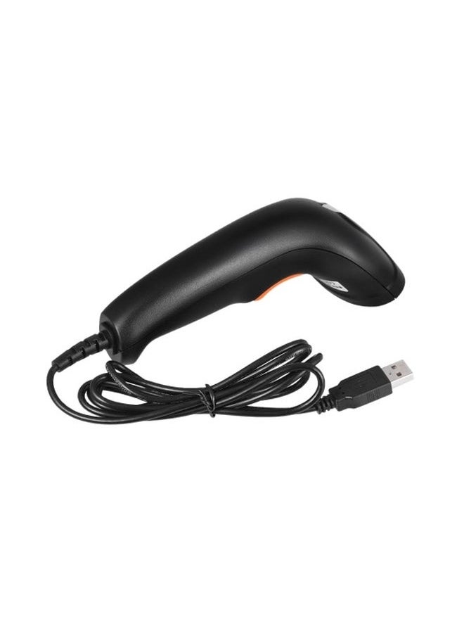 NIBEMINENT Handheld LED Barcode Scanner Black/Orange  - Image 1