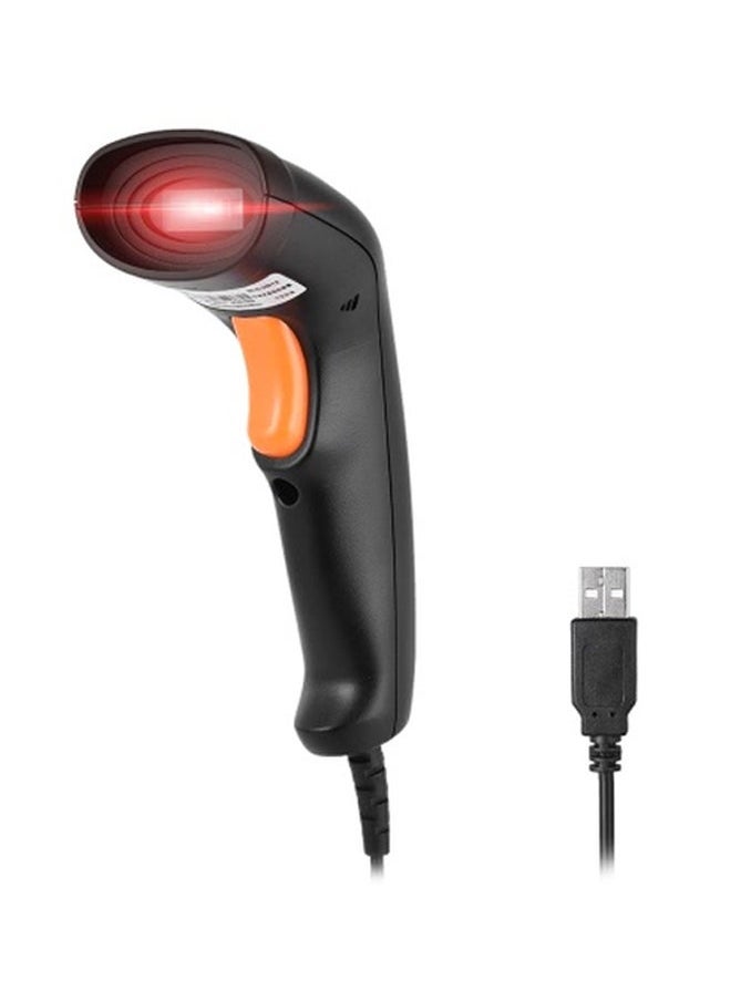 NIBEMINENT Handheld LED Barcode Scanner Black/Orange  - Image 2