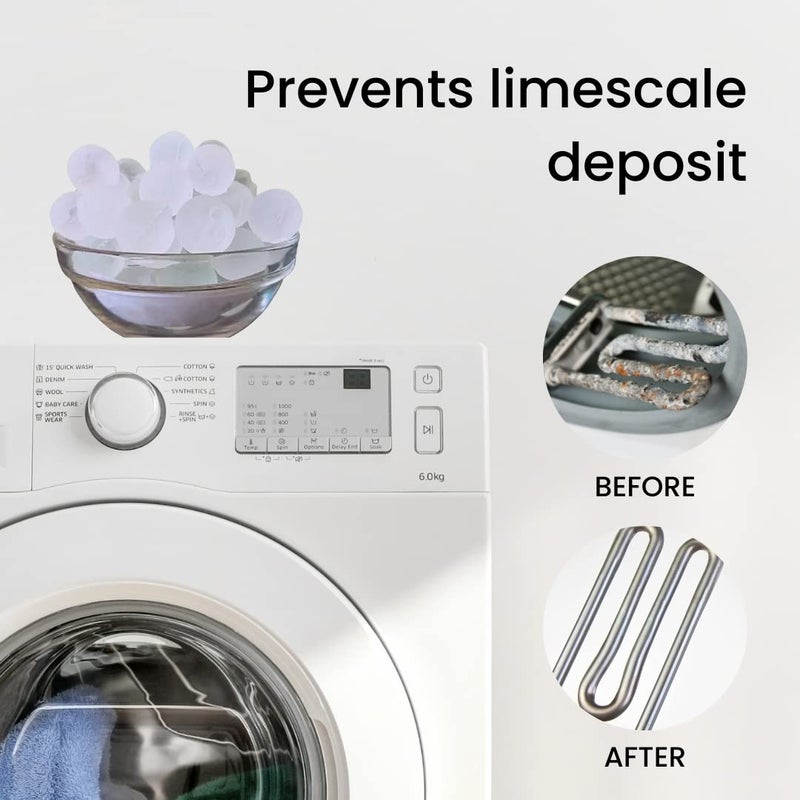 RiverSoft WF-05 خرطوشة فلتر غسالة الملابس للمياه العسرة | تحمي الملابس من المياه العسرة، تزيل الروائح الكريهة وتمنع ترسب الكلس في الغسالة (خرطوشة فقط، بيضاء) - Image 5