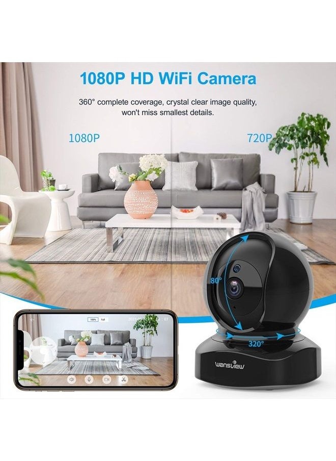 wansview Wireless Security Camera, IP Camera 2K, WiFi Home Indoor Camera for Baby/Pet/Nanny, 2 Way Audio Night Vision, Works with Alexa, with TF Card Slot and Cloud  - Image 3