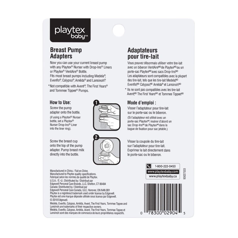 Playtex Baby Breast Pump Adapters, 2 Count - Image 2