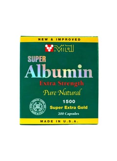 VITAL New & Improved Super Albumin Gold Extra Strenth 1500 mg 200 Capsules  - Image 1
