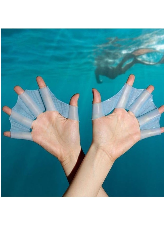 Generic Silicone Swimming Gloves Hand Fins for Swimming and Diving for Adults and Children  - Image 3