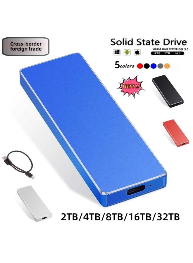 2TB4TB8TB16TB Mobile Solid State Drive Expansion Upgrade SSD High-speed 3.1-Capacity:16TB-Interface:Silver-high Speed - Image 1