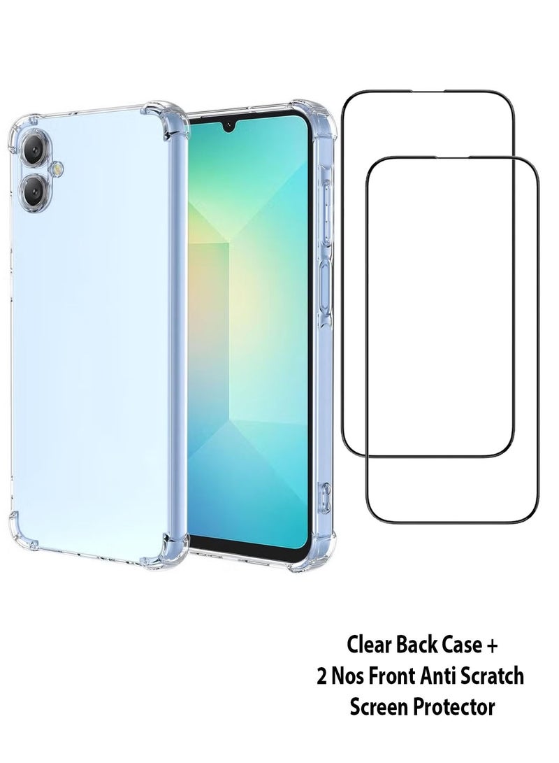 Zolo Protective Clear Case For Samsung Galaxy F06 5G Shock Proof Cover & 2Pcs 9D Tempered Glass Ultra Clear Screen Protector - Image 1
