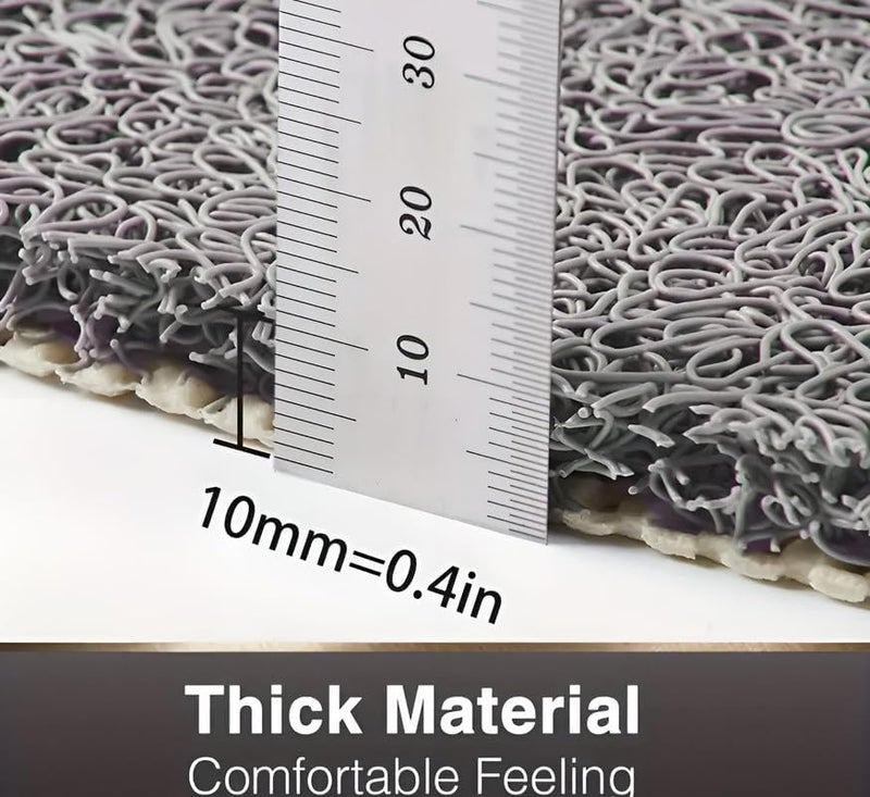 VNQ! Cushion Noodle Mat for Home Entrance, Heavy Indoor Outdoor Anti Slip PVC Floor Mat for Bedroom, Kitchen, for Bathroom, Doors, Office, Door Mat, Bath Mat Colour Biege|(2X4 Feet) - Image 3