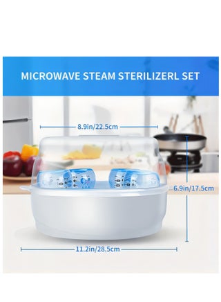 Microwave Steam Sterilizer Sterilizing 6 Bottles in 2 mins Bottle Sterilizer for Babies with a Clamp White - pzsku/ZBFAC83F53A8EC4F72FFFZ/45/_/1718793455/8f24a30d-2a85-4e2e-aa11-cdae8da7a01a