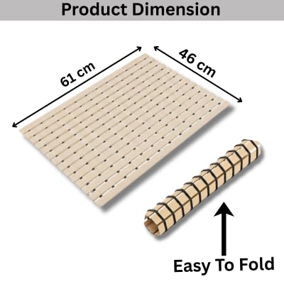 Eurotex Non-Slip Plastic Shower Bath Mat with Multiple Use Non Suction Cup Mat for Healing, Massaging & Exfoliation Great for Walk in Showers Kitchens Laundry Room Indoor Outdoor, Beige, Set of 1 - Image 2