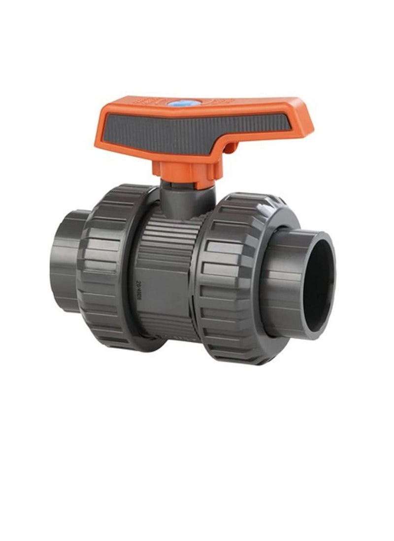 Generic - PVC Heavy Duty Water Supply Pipe Fittings for Swimming Pool Agriculture Irrigation & Commercial Plumbing Use 90 MM Union Ball Valve - Image 1