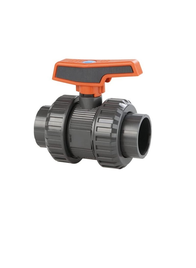 Generic - PVC Heavy Duty Water Supply Pipe Fittings for Swimming Pool Agriculture Irrigation & Commercial Plumbing Use 90 MM Union Ball Valve - Image 1
