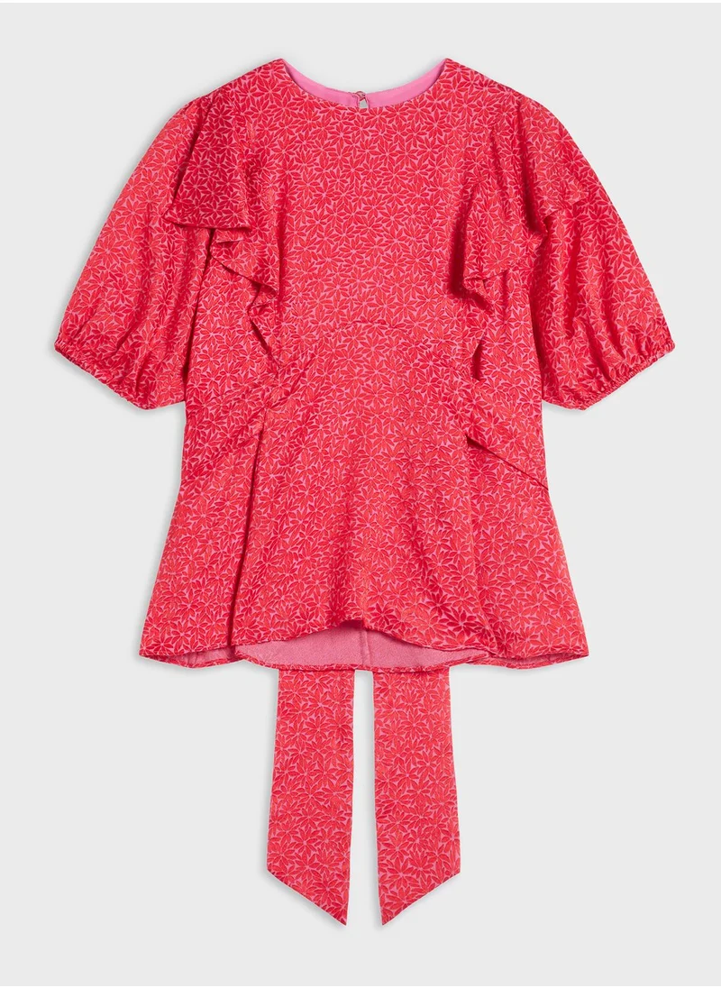 Ted Baker Puff Sleeve Ruffle Detail Top