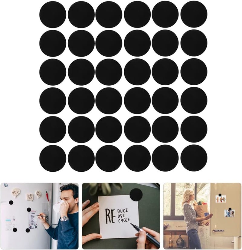 klarako Fridge Magnets 72Pcs Plastic Refrigerator Magnets Round Disc Magnets Fridge Magnetic Stickers Furniture Decors for Kitchen Chalkboard Party Refrigerator Magnets Decorative - Image 5