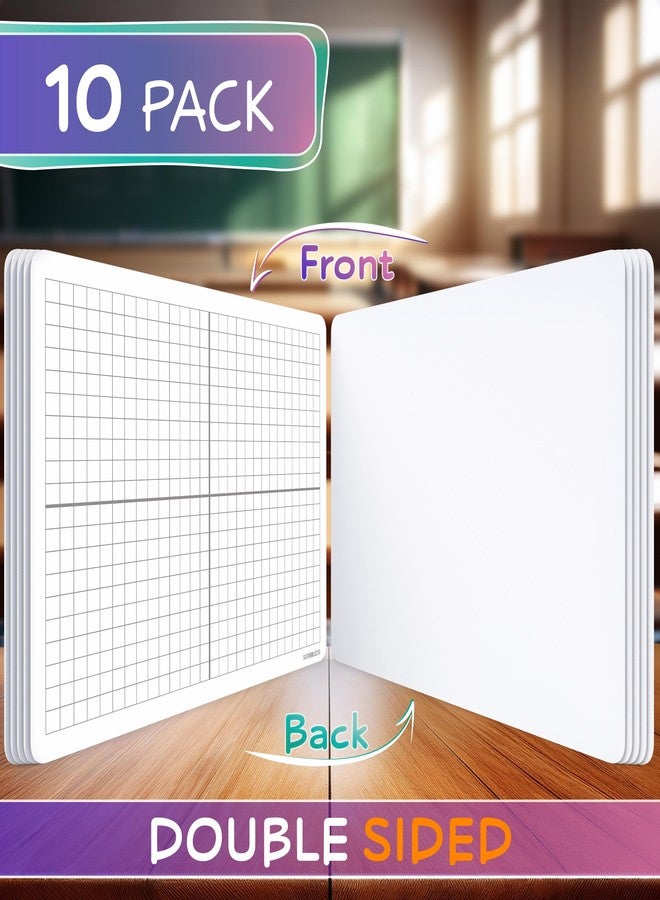SCRIBBLEDO XY Graph Dry Erase Sheets 9”x12” Math Practice Small White Board Dry Erase Sheets Math Manipulatives Grid Whiteboard Sheets Math Supplies Homeschool Teacher Students Classroom Pack of 10 - Image 3