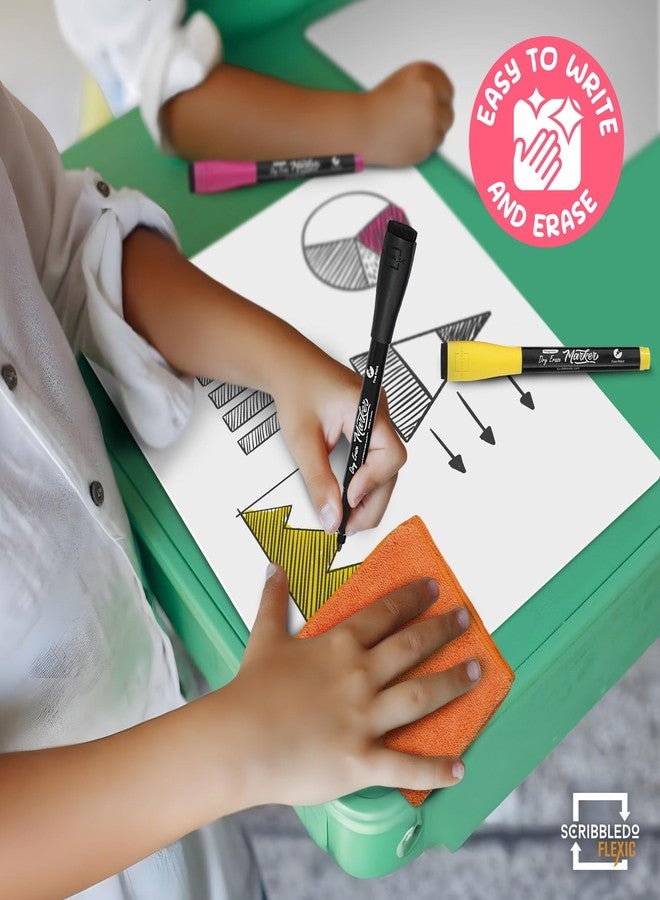 SCRIBBLEDO XY Graph Dry Erase Sheets 9”x12” Math Practice Small White Board Dry Erase Sheets Math Manipulatives Grid Whiteboard Sheets Math Supplies Homeschool Teacher Students Classroom Pack of 10 - Image 4