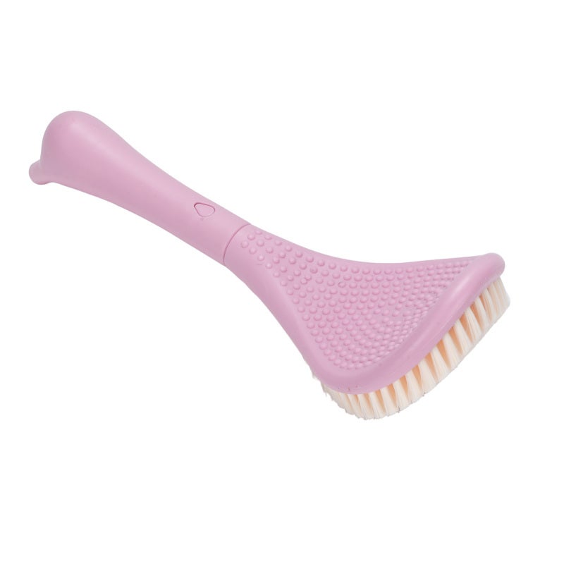 Foot Scrubber Brush for Shower Long Handle Curved Head 3 Lengths Multipurpose Foot Cleaning Brush Pink - Image 3